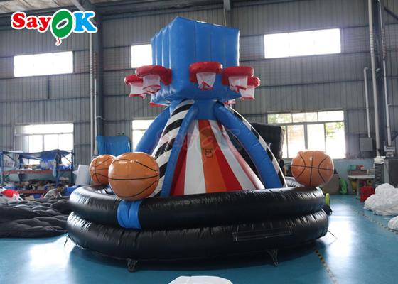 5-метровая забавная надувная игра для метания баскетбольного кольца Гигантская надувная игра для метания
