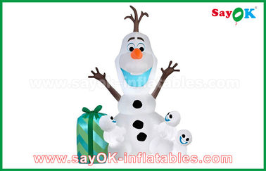 снеговик/Олаф раздувных персонажей из мультфильма ткани 210Д Оксфорда популярный белый