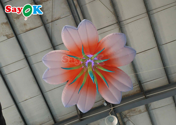 6.6FT Гигантский надувный цветок с светодиодными фонарями Надувный цветок для парка