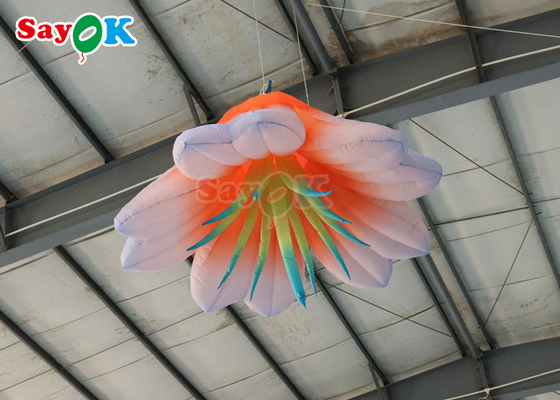 6.6FT Гигантский надувный цветок с светодиодными фонарями Надувный цветок для парка