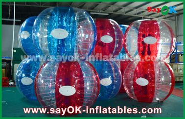 Игры футбола раздувные нагревают - загерметизированный голубой и красный шарик пузыря 0.7mm TPU раздувной для игры
